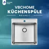 VBChome Edelstahl Einbauspüle 49x48x21 cm – Gebürsteter Produktbild-Vorschau 2