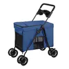 2 in 1 Klappbar Hundewagen Hundebuggy Bis 20kg,Pet Stroller Produktbild-Vorschau 3