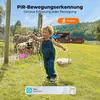 A child is in a grassy field with farm animals in the background, with marketing text and icons overlaid. Náhled obrázku produktu