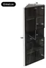 Vetrina angolare in MDF nero con illuminazione a LED, Anteprima dell’immagine prodotto 3