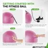 Tunturi Anti Burst Fitness Ball con Pompa - Yoga Ball 65 cm Anteprima dell’immagine prodotto 5