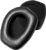 Two black ear pads for headphones are shown on a white background. Voir les images du produit
