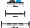 Three adjustable pull-up bars of different lengths are shown with their respective measurements. Produktbild-Vorschau
