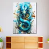 Street Art Schlange blau Leinwandbild Wandbild Kunstdruck Produktbild-Vorschau 2