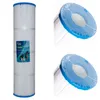 A product image showing a spa filter cartridge and two close-up views of the top of the filter cartridges. Produktbild-Vorschau