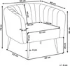 A diagram of a cocktail chair with dimensions indicated. Náhľad obrázku produktu