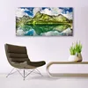 Glasbilder 140x70 Wandbild Druck auf Glas Gebirge See Produktbild-Vorschau 3