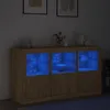 Sideboard mit LED-Leuchten Sonoma-Eiche 123x37x67 cm Produktbild-Vorschau 4