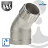 tecuro Kurzer Winkel 45° Edelstahl V4A (AISI 316), IG x AG Produktbild-Vorschau 2