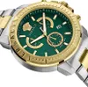 Close-up of a luxury men's watch with a green dial and gold accents. Produktbild-Vorschau