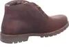 A side view of a brown leather boot. Voir les images du produit