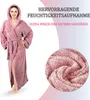 Accappatoio da donna rosa taglia XL – soffice, extra lungo, Anteprima dell’immagine prodotto 3