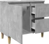 vidaXL Armoire sous lavabo gris béton 65x33x60 cm Bois Voir les images du produit 5