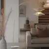 Lindby Bogenleuchte Valdorin, beige, Papier, 195 cm, IP20 Produktbild-Vorschau 2