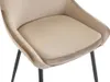 Stuhl 6er-Set - Samt & Schwarzes Metall - Taupe - MASURIE Produktbild-Vorschau 7