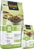 A large bag of Belcando dog food is shown in the foreground, with a smaller bag in the background. The bags are green and white with product information and images of dog food. Produktbild-Vorschau