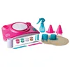 A pottery cool set for kids, including a pink pottery wheel and various accessories like paints, tools, and molds. Produktbild-Vorschau