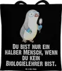 Mr. & Mrs. Panda Beutel Biologielehrer Herz - Schwarz - Produktbild-Vorschau 1