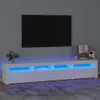 vidaXL TV-Schrank mit LED-Leuchten Weiß 210x35x40 cm Produktbild-Vorschau 2