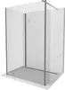Mexen Kioto Duschwand 95x90x30cm, Gunmetal, Transparent Produktbild-Vorschau 1