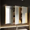 A modern bathroom vanity with a mirrored cabinet and sink. Produktbild-Vorschau
