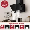 LEVIVO Cappa aspirante senza cornice A+++ da 60 cm per Anteprima dell’immagine prodotto 2