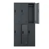 A stack of grey metal lockers against a white background. Produktbild-Vorschau