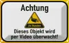 vianmo Blechschild 12x18 cm Achtung Objekt videoüberwacht Produktbild-Vorschau 1