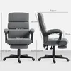 Kancelářská židle HOMCOM, ergonomická s podnožkou ve Náhled obrázku produktu 3