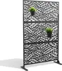 Trennwand 'And' verzinkter Stahl 180 x 120 cm Schwarz Produktbild-Vorschau 4