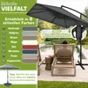 tillvex® Alu Parasol Rectangulaire Ø 330 cm Anthracite + Voir les images du produit 6