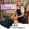 EllaTex Schürze Kochschürze Latzschürze 100% Baumwolle Produktbild-Vorschau 2