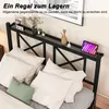 okwish Schwebebett 120x200 Bettgestell Metallbett mit Produktbild-Vorschau 6