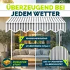 tillvex balkonová markýza 400 cm šedá/bílá skládací markýza Náhled obrázku produktu 4