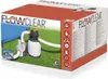 A product box for a Bestway Flowclear sand filter system, shown on a grassy surface. Produktbild-Vorschau