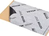 A sheet of sound deadening material with a reflective surface and a brown backing is shown at an angle. Produktbild-Vorschau