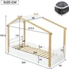 Flieks Kinderbett Hausbett 90x200cm mit Lattenrost, Produktbild-Vorschau 7