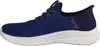 Side view of a blue Skechers Slip-Ins sneaker. Voir les images du produit