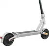 A white electric scooter is shown from a side angle against a white background. Voir les images du produit