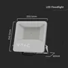 Proiettore LED V-TAC 100W 185Lm/W Nero VT-44105 6500K Anteprima dell’immagine prodotto 3