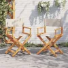 vidaXL Chaises de régie pliantes 2 pcs. Tissu blanc crème Voir les images du produit 2