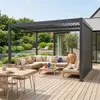 sweeek - Pergola mit Lamellendach Palace 3x4m mit Vordach Produktbild-Vorschau 5