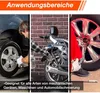 A collage of three images showing people working on vehicles, with text overlay indicating application areas. Produktbild-Vorschau