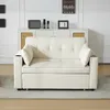 A beige sofa bed is shown in a living room setting, with a cabinet and artwork in the background. Produktbild-Vorschau