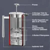 VonShef 6 Tassen Kaffeepresse, 800 m Isolierter Cafetiere Produktbild-Vorschau 2