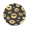 MuchoWow® Mauspad Mousepad Muster - Kuss - Gold - Schwarz Produktbild-Vorschau 1