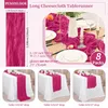 8 Stück Käsetuch Tischläufer 3m Lang, Hot Pink - Boho Produktbild-Vorschau 2