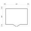 A diagram showing the dimensions of a garden shed. Voir les images du produit