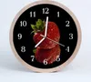 Holzuhr 30fi cm wanduhr - Erdbeere Produktbild-Vorschau 1