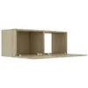 vidaXL Armoire TV Chêne Sonoma 80x30x30 cm Bois composite Voir les images du produit 12